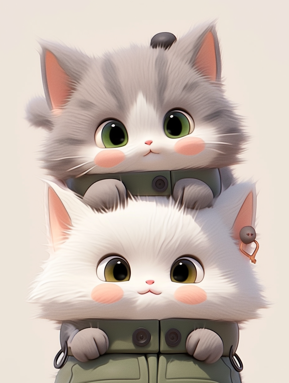 两只猫咪头像壁纸背景图多张