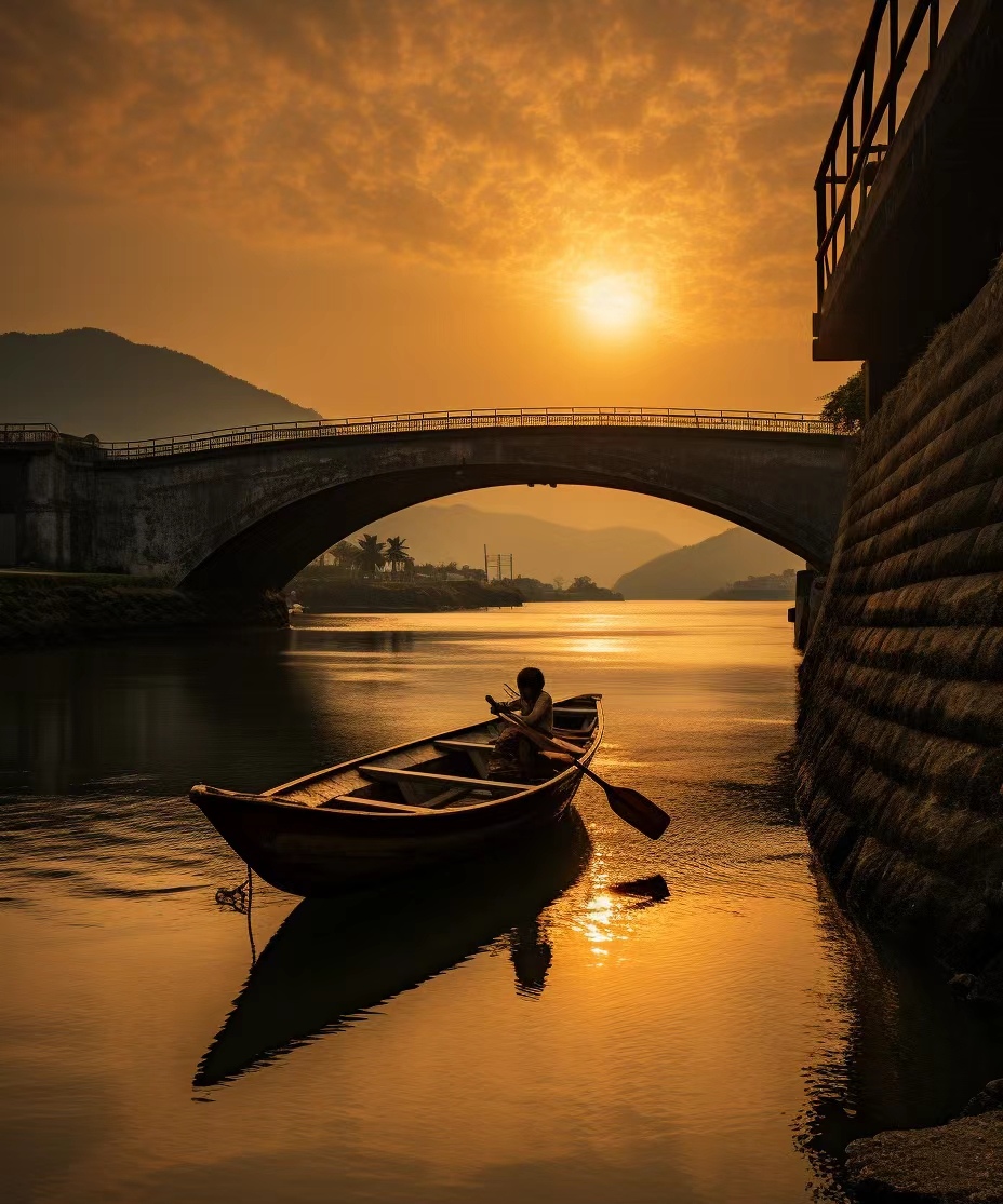 赵州桥背景图片