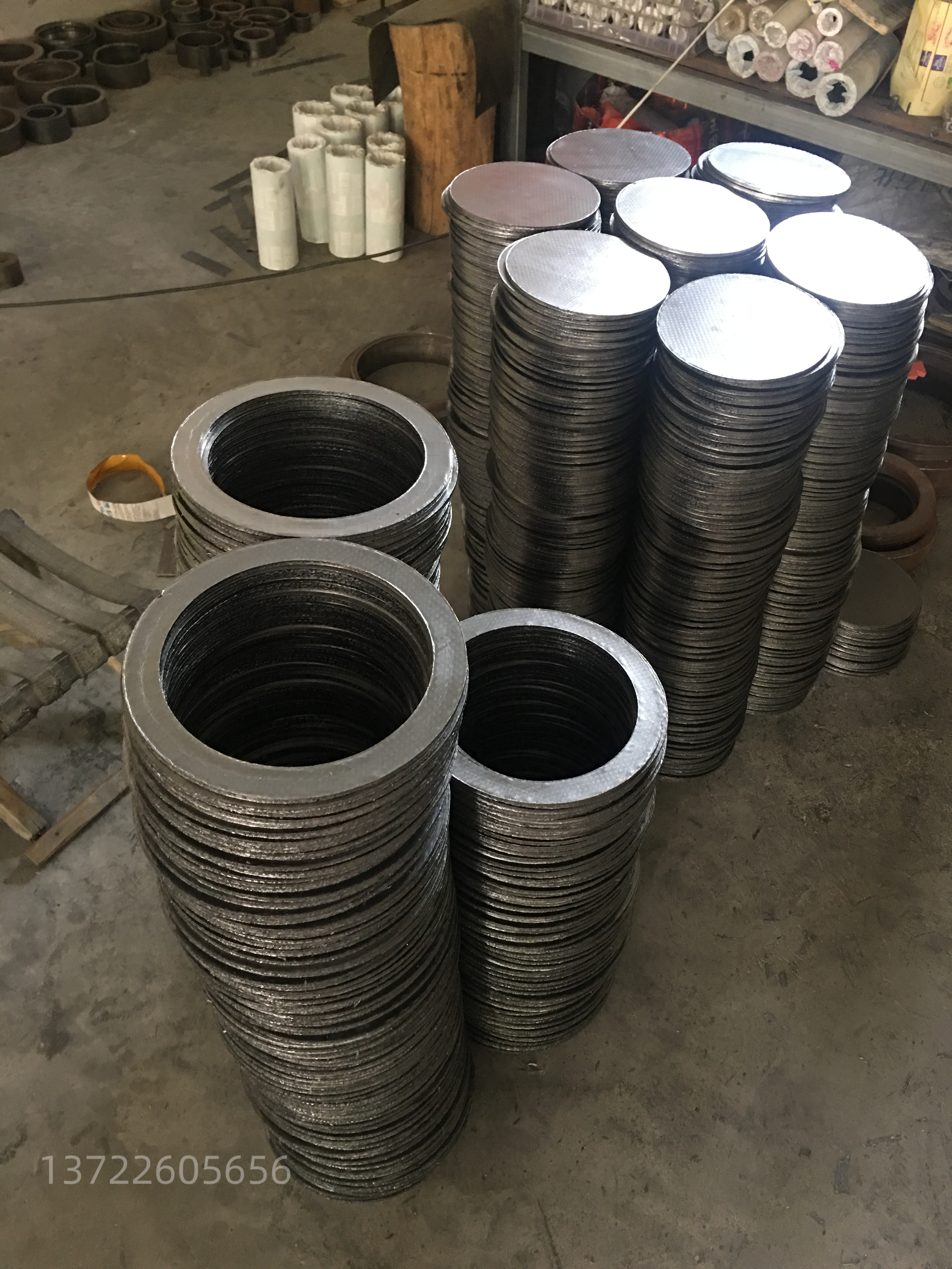 石墨垫片耐高温高压柔性石墨复合垫碳钢304不锈钢石墨增强垫高强