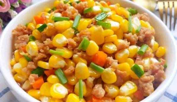 玉米粒炒肉,孩子爱吃的护眼菜,常吃保护孩子视力,营养美味