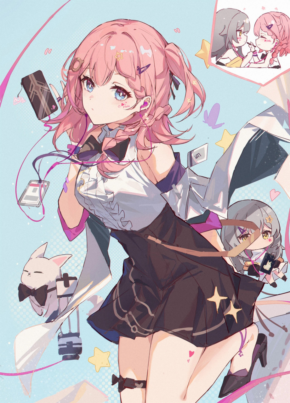 虽然艾丝妲也很可爱,但这张图片的重点可是右上角与开拓者的小互动呀