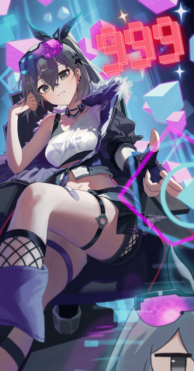 天才游戏黑客银狼 画师:mirror_apo#二次元美图# #我爱二次元# #崩坏