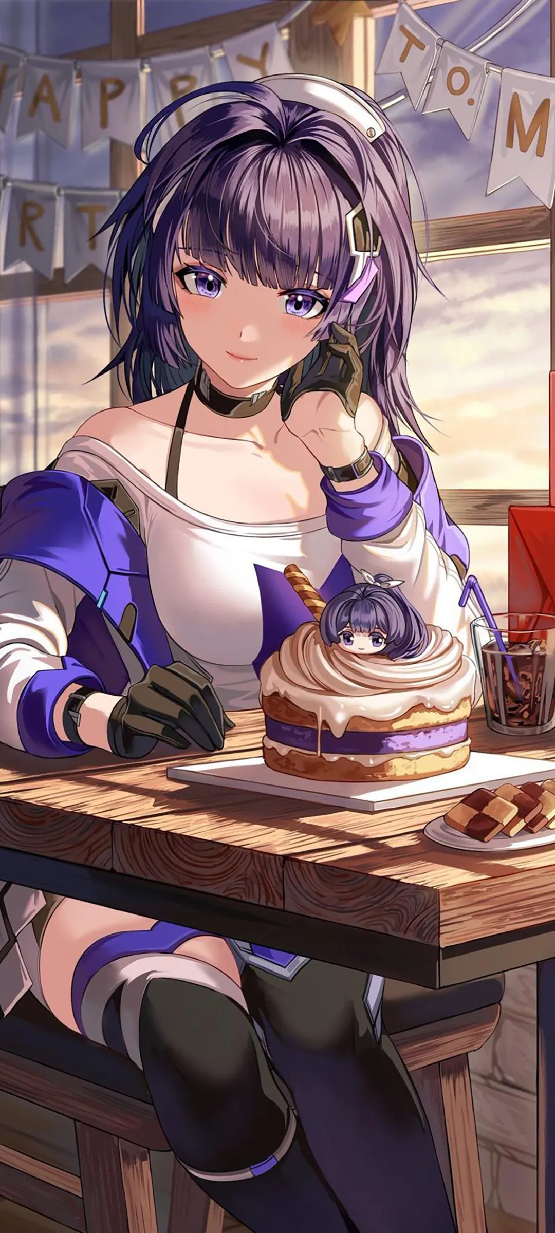 雷电芽衣全面屏手机壁纸