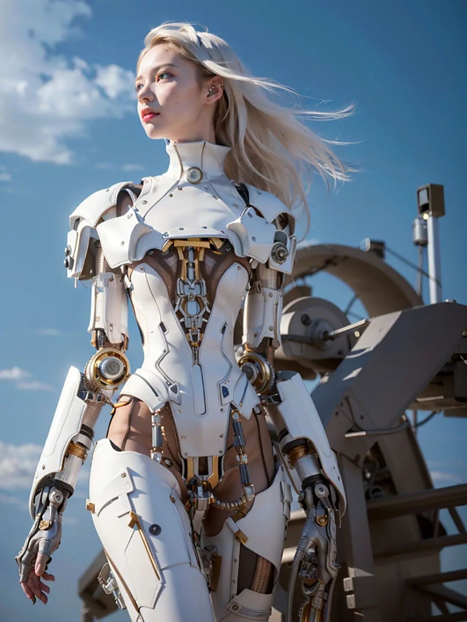 ai创作思路:废土科幻,机械义体的高冷女孩#ai绘画# #赛博朋克2077