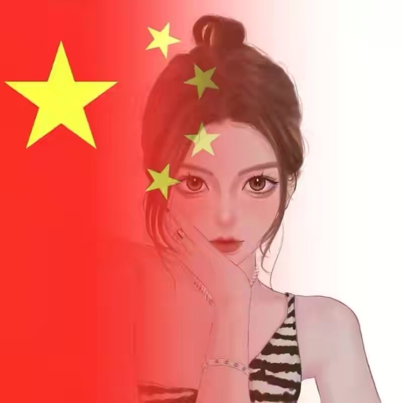 五星红旗头像迎风飘扬