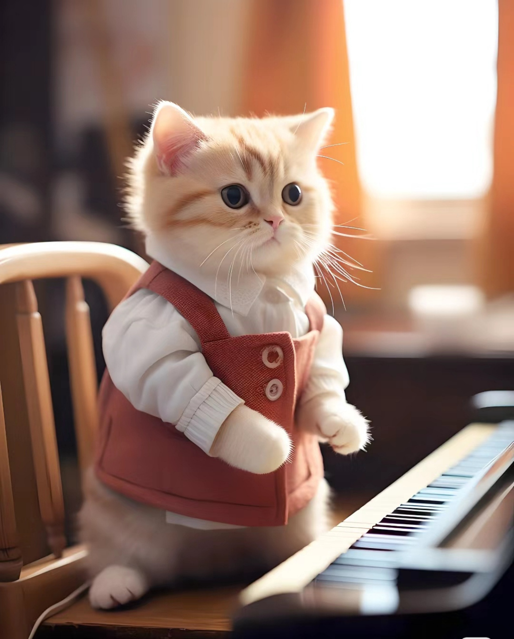 学钢琴的小猫咪#2023小雪节气
