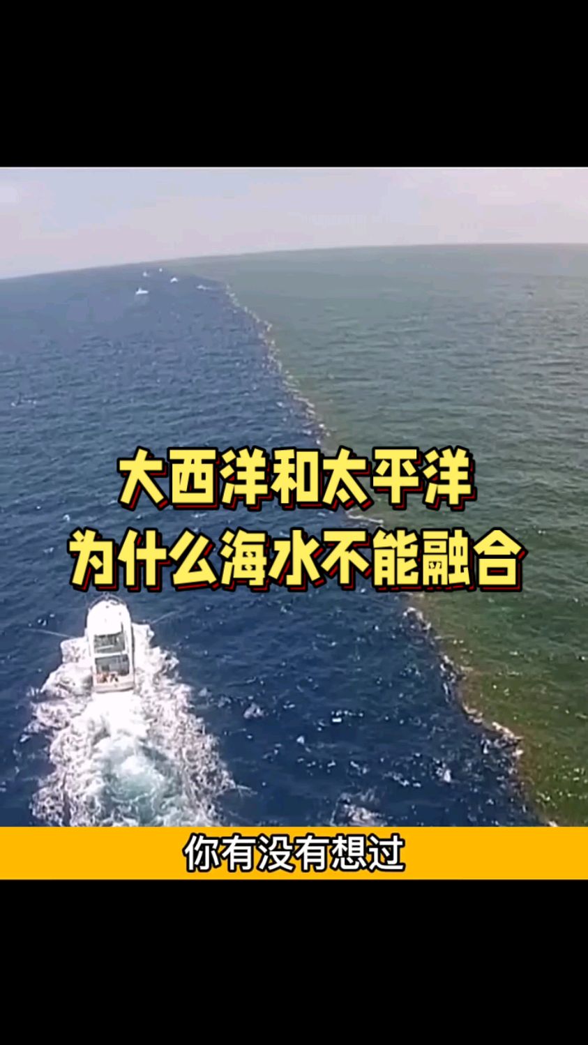 大西洋和太平洋的海水居然不能融合!
