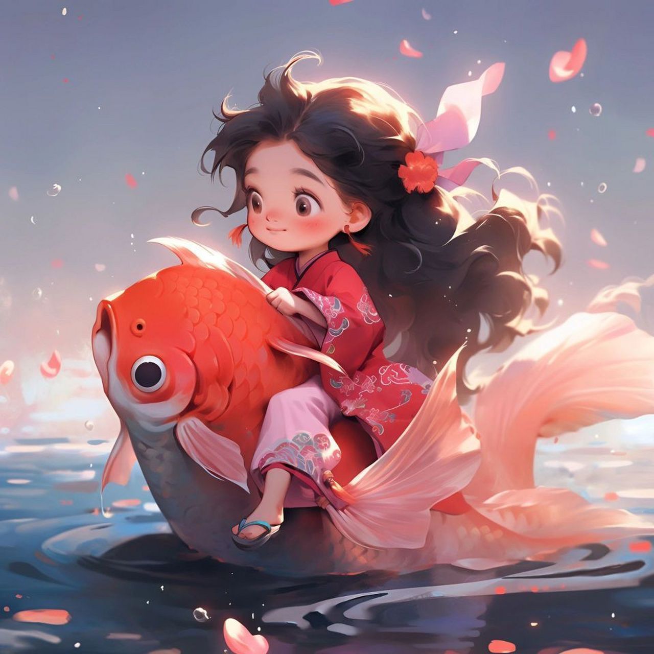 锦鲤附体女生头像 676767