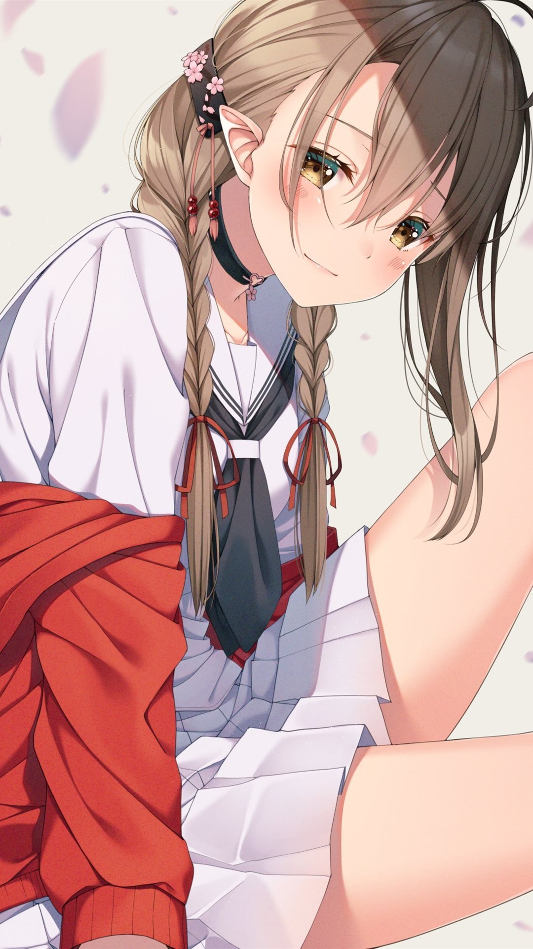 二次元少女插画,各种款式的日式校服,刻画出性格各异的女孩