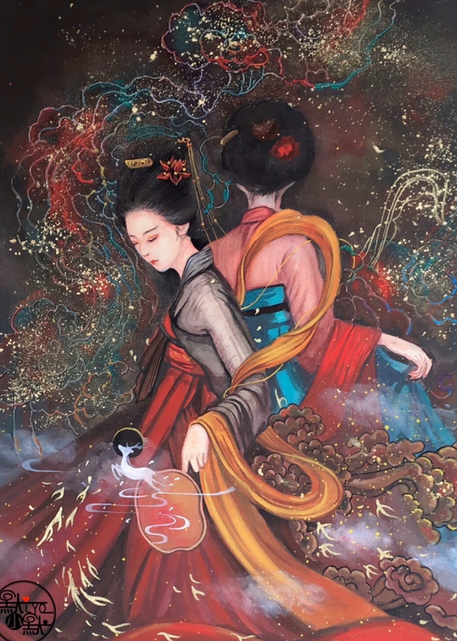 人物水彩画欣赏【敦煌】