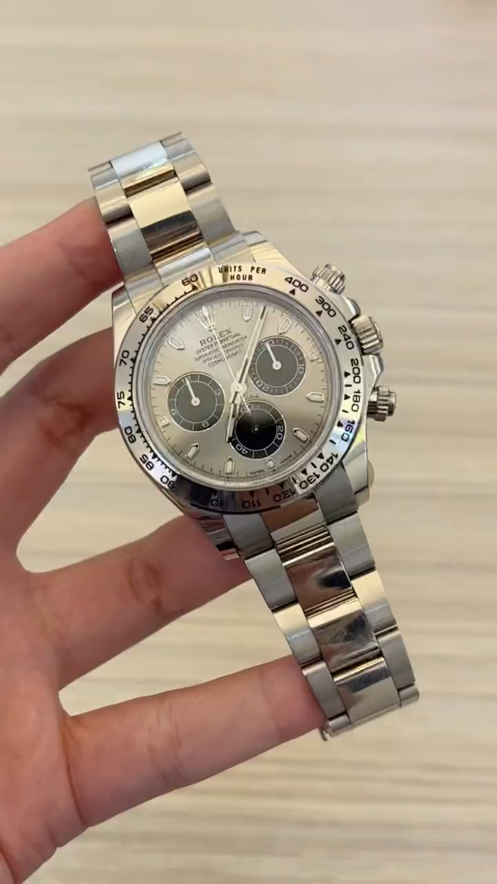 一眼就爱上的劳力士水泥灰迪通拿这颜值不错哟-度小视