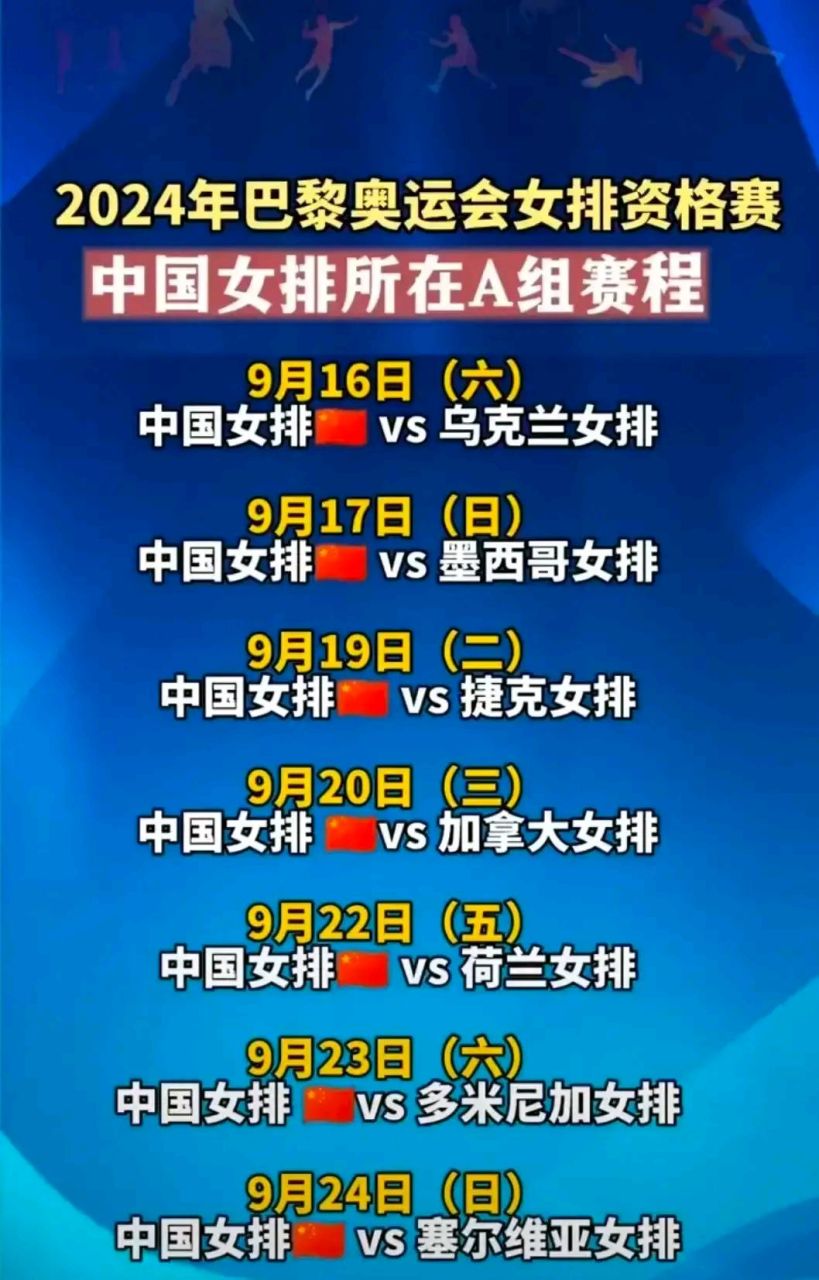 2024巴黎奥运会女排资格赛  巴黎奥运资格赛女排阵容         主教练