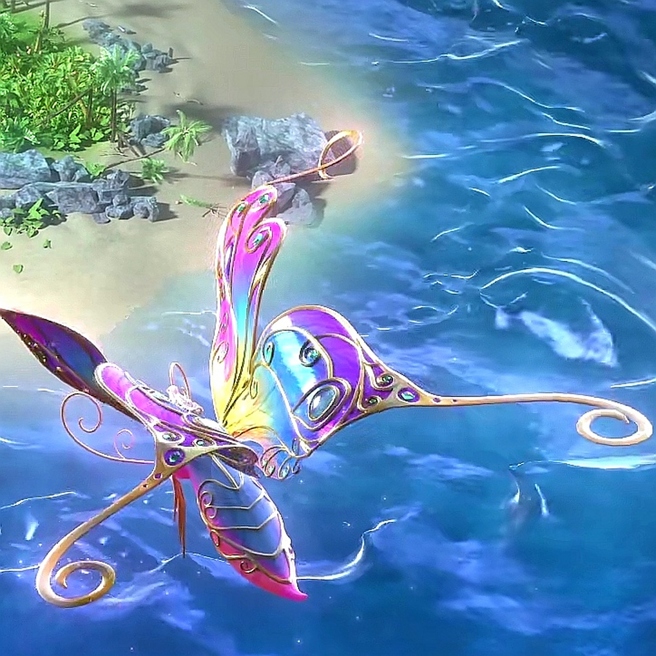 灵公主的坐骑花彩蝶原来这么巨