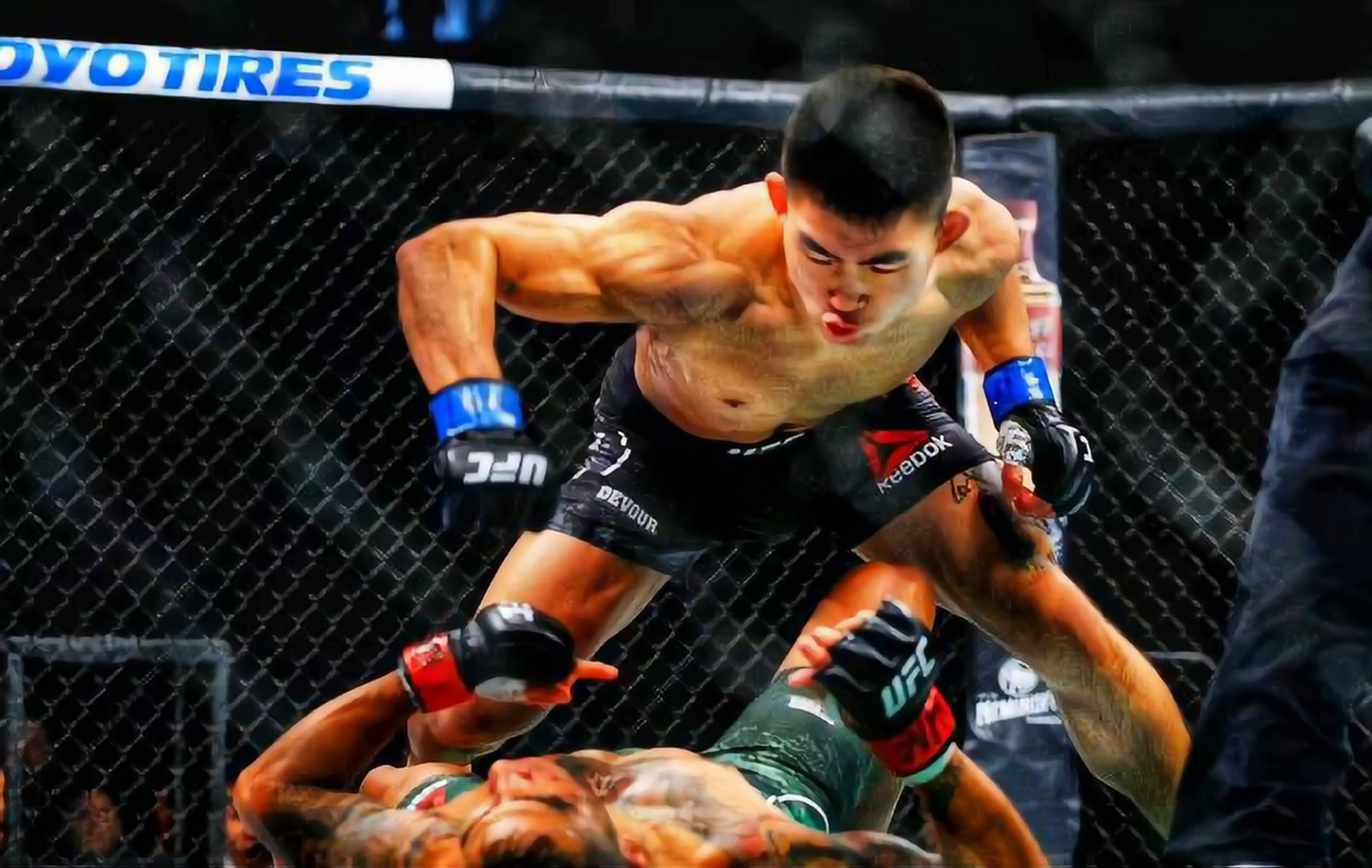 ufc功夫猴子宋亚东对战巴拉特-坎达尔,暴力对抗让人看得热血沸腾