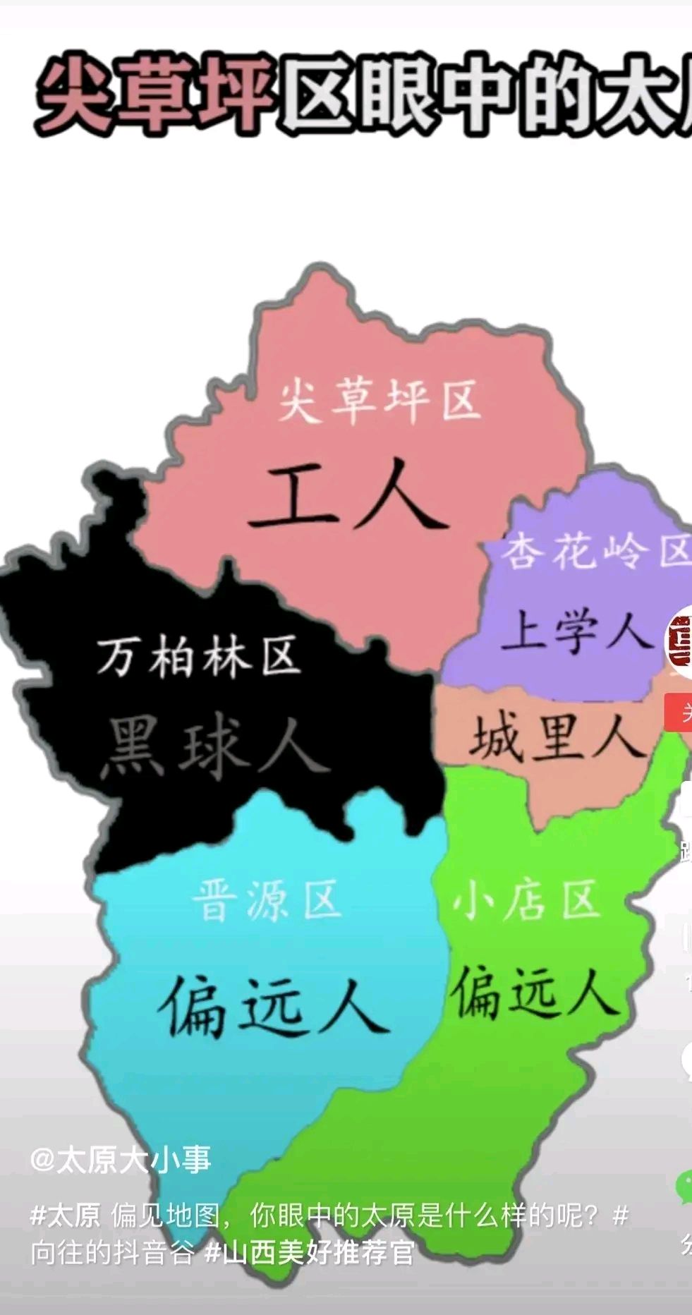 太原六个城区,彼此眼中的不同太原外地人看不懂,对此大家怎么看
