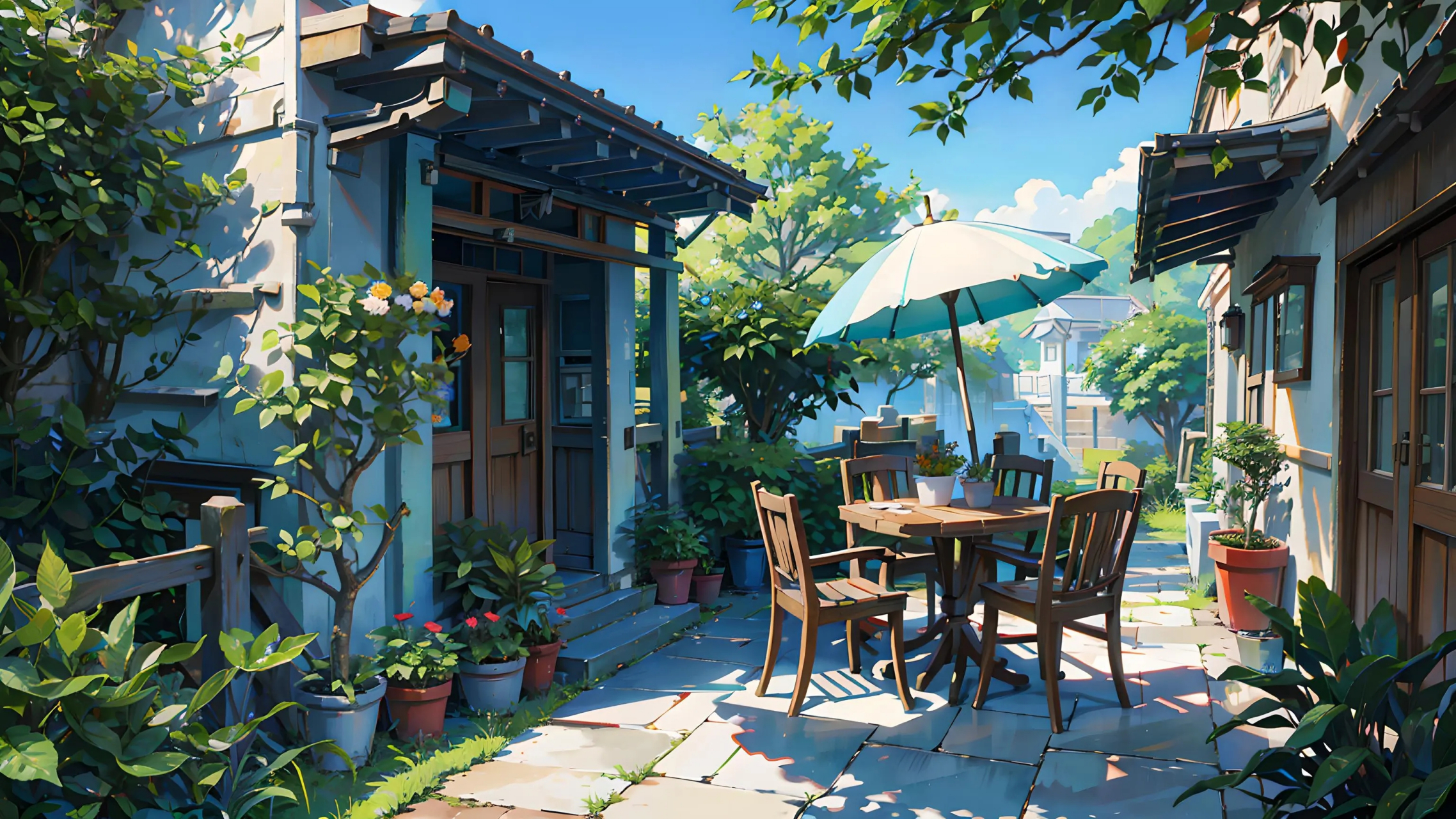 在什么样的花园里面,挖呀挖呀挖[大笑]#ai绘画# #场景# #壁纸