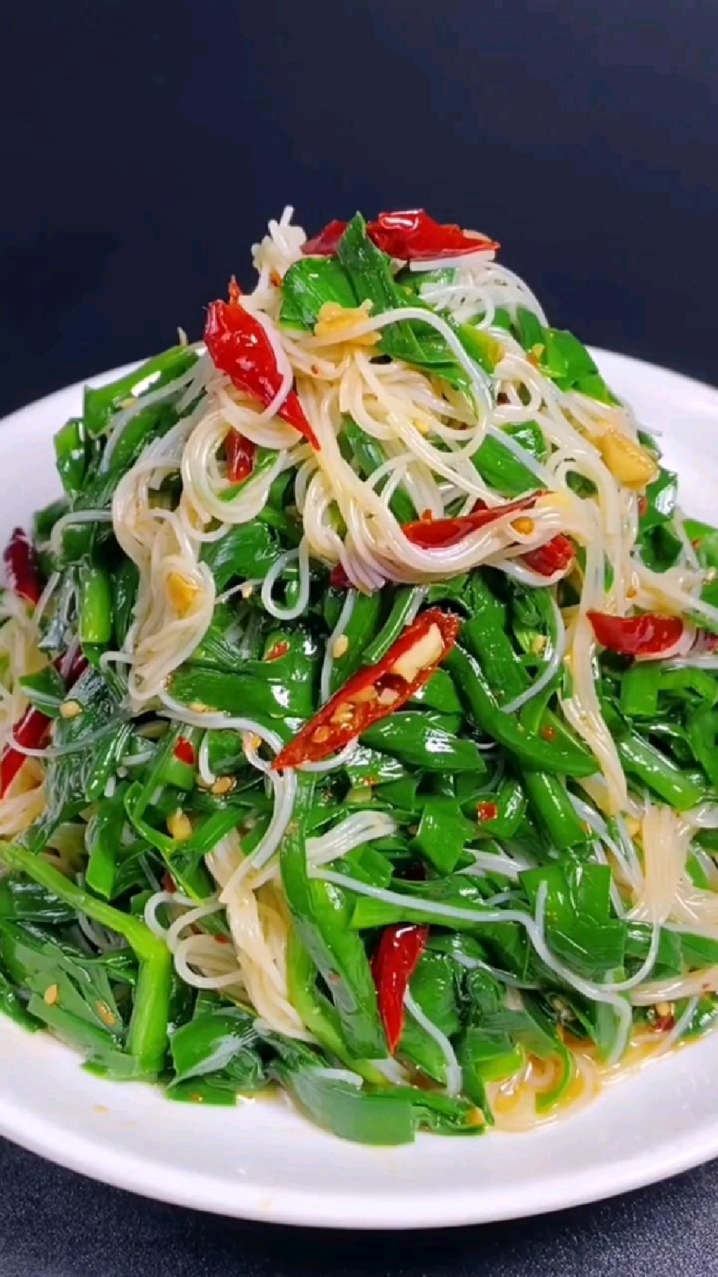 韭菜拌粉丝像我这样做老好吃了