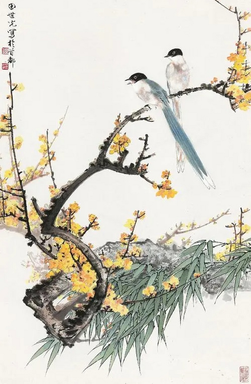 【国画梅花素材作品练习】#艺术