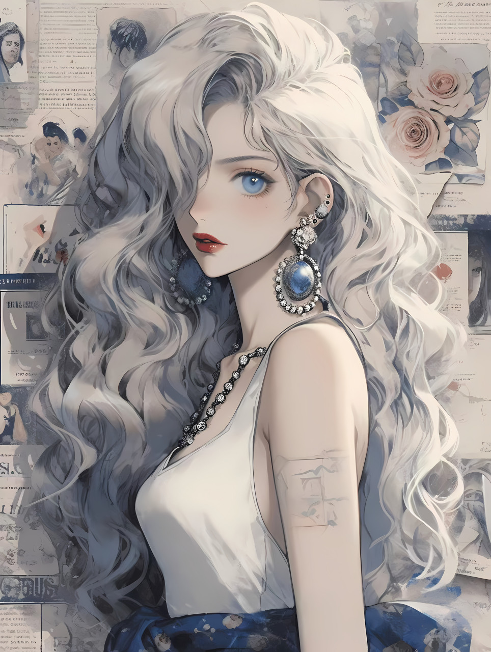 港风美人头像 #二次元# #ai绘画# #ai共创计划