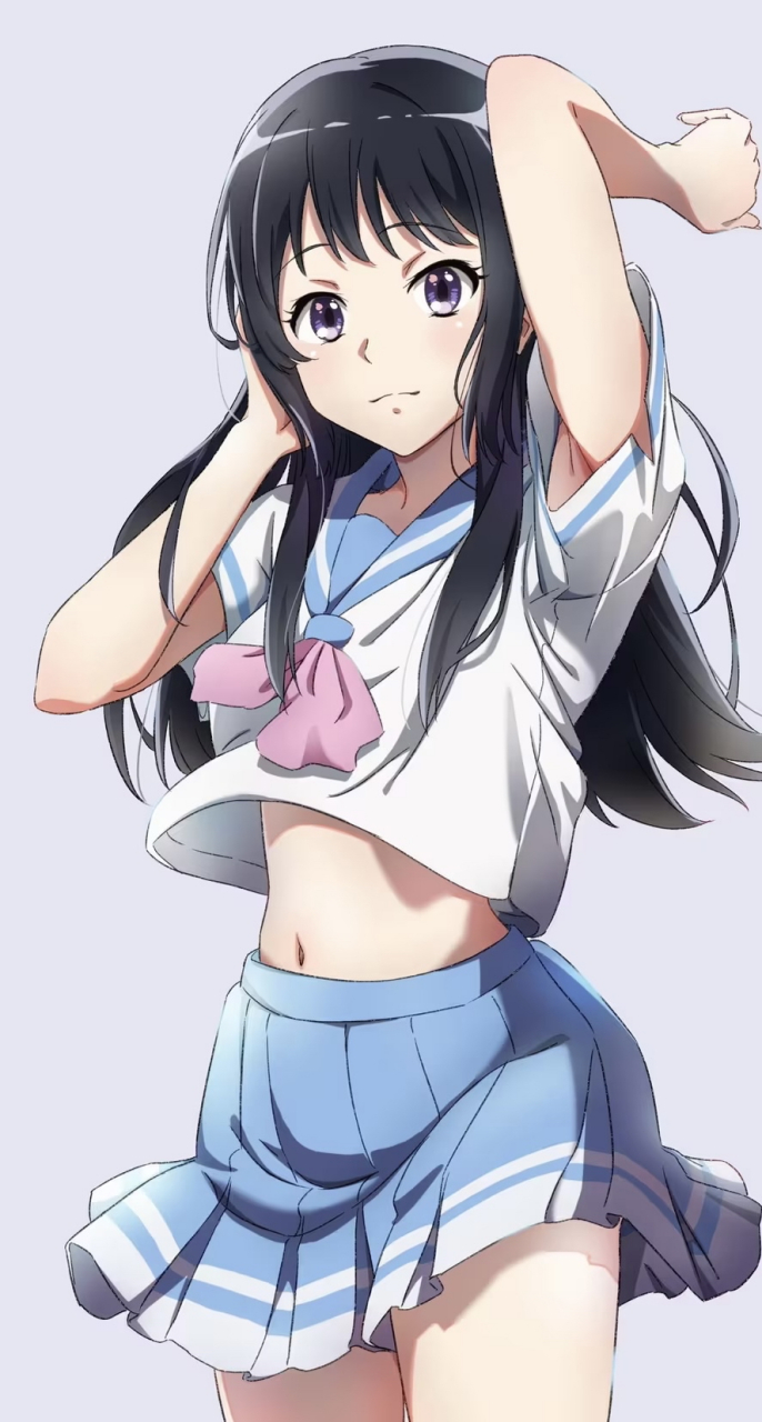 女生的肚脐都是竖着的嘛! 推特画师:きっぺい@kippei__m