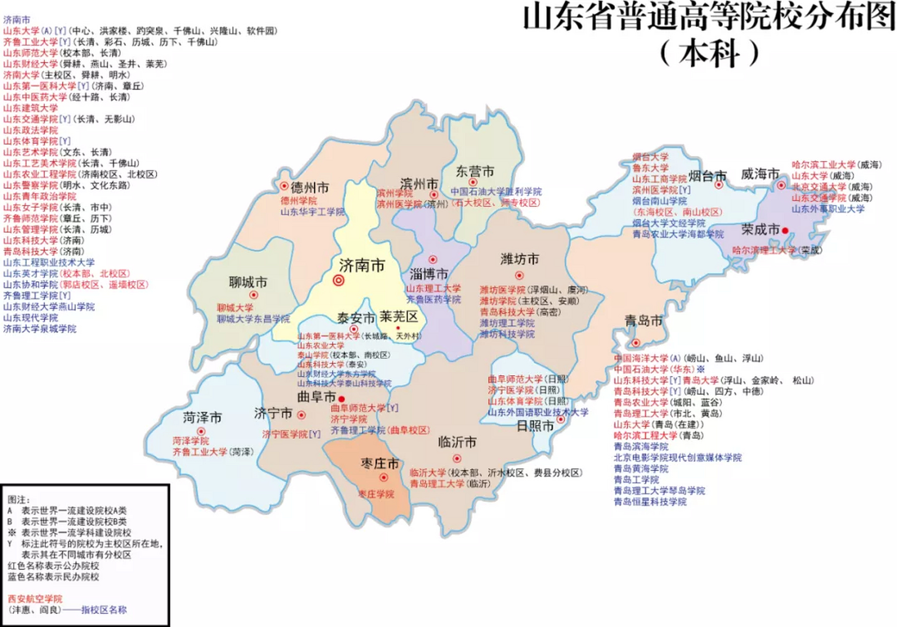 山东高校分布 山东985高校二所:山东大学,中国海洋大学 山东211高校一