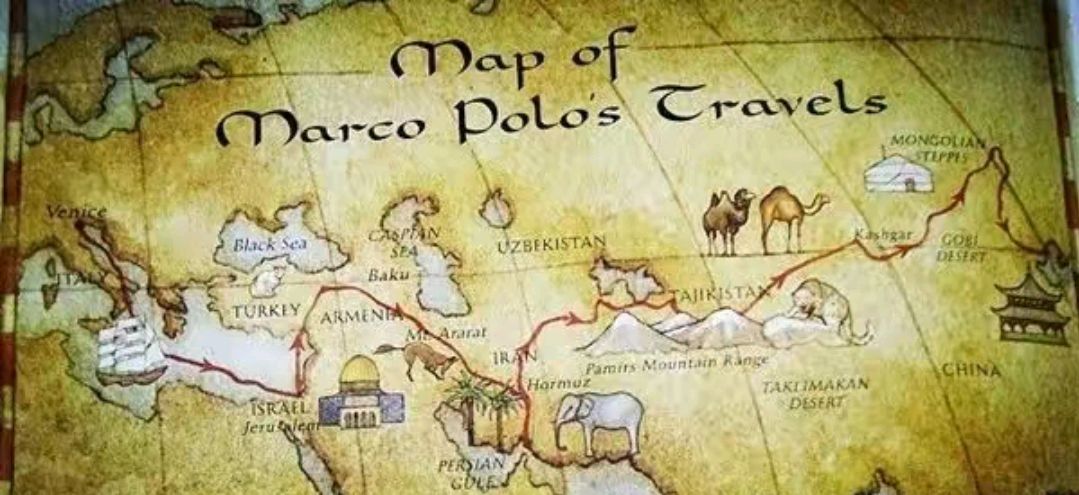 马可波罗游记地图图片