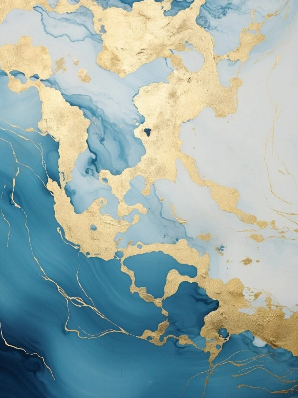 一眼就爱上的艺术素材 蓝色鎏金纹理背景 会画画的才能看出它的美丽