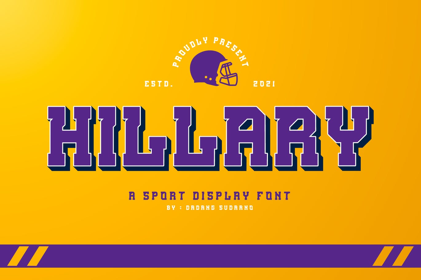 Hillary – A Sport Display Font
