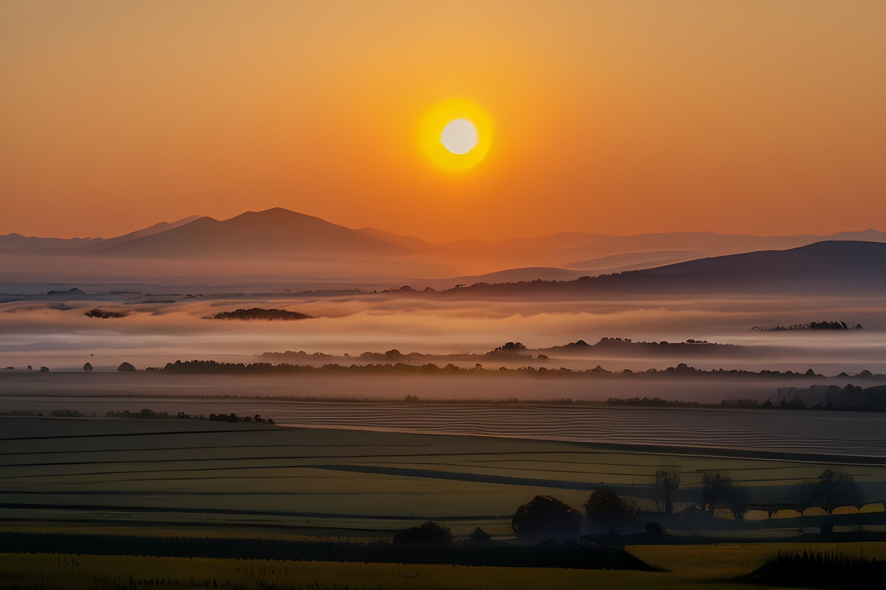 川西平原农村的早晨