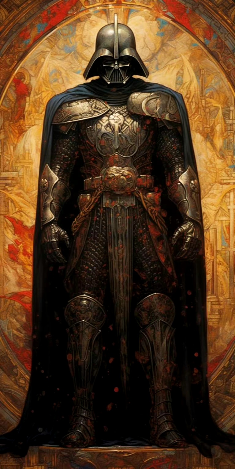 ai创作:星球大战角色复古插画欣赏