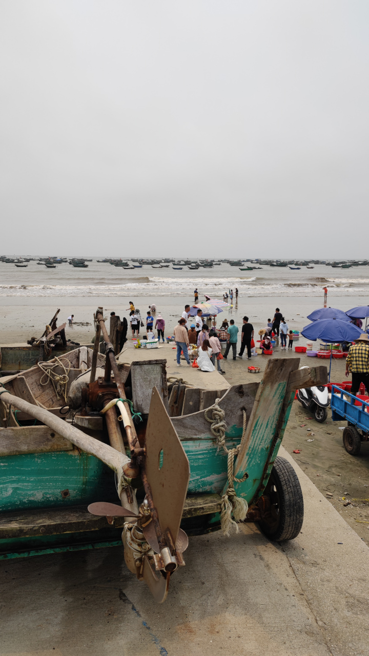 电白童子湾是澳内海边的一个渔村边的海湾,每天有大