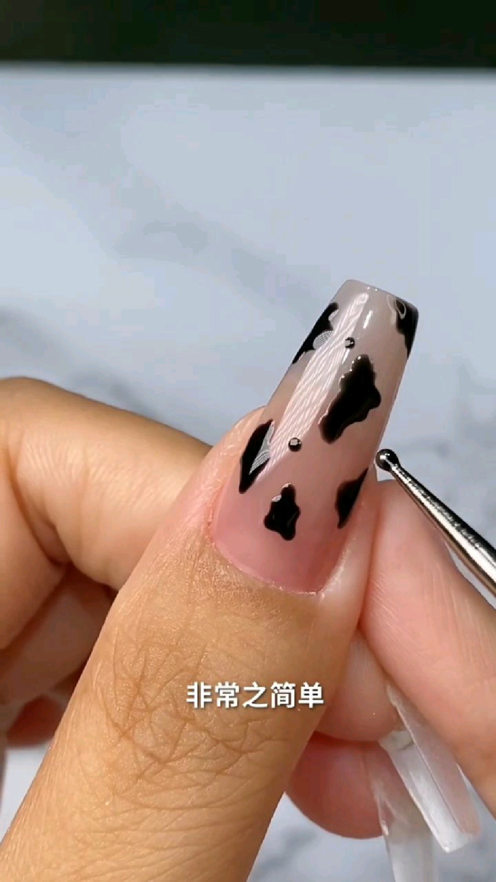 一支点珠笔画八种手绘美甲