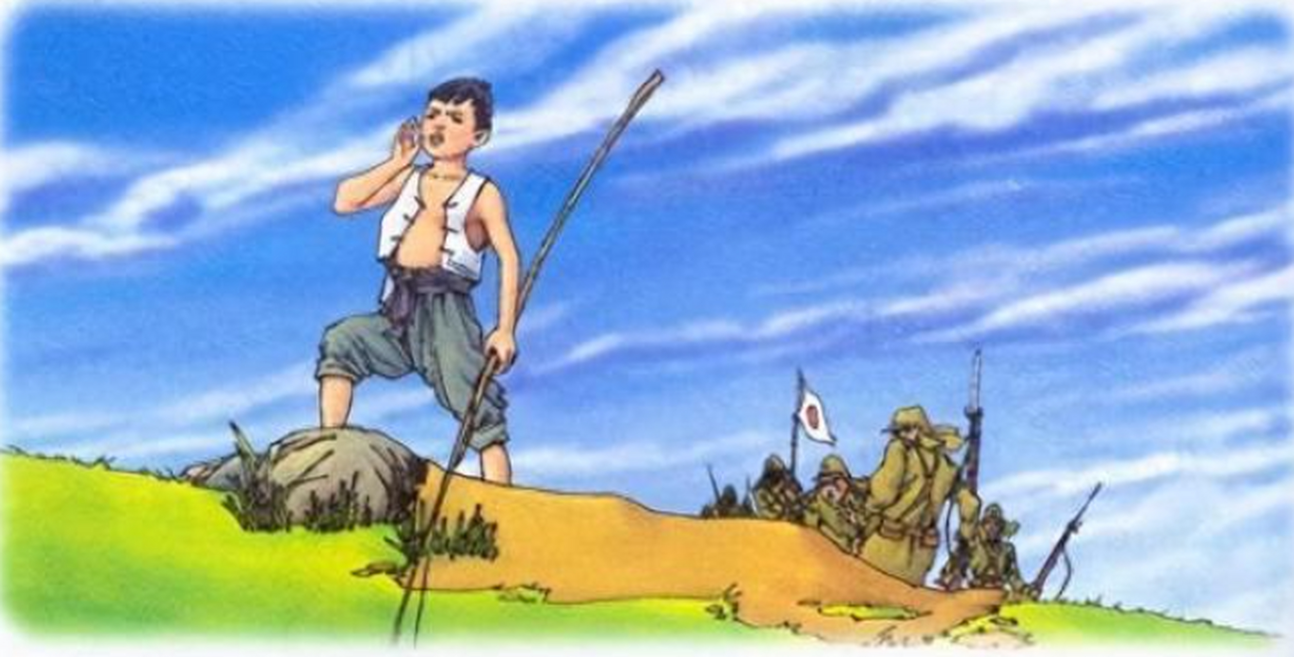 涌现出许多英勇无畏的少年英雄,如王朴,张嘎,海娃和王二小等