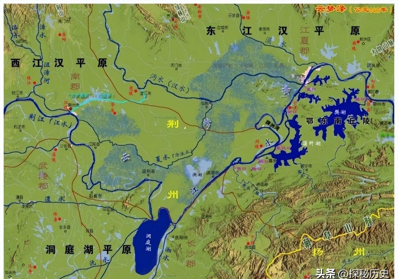 古代的第一大湖,云梦泽面积堪比三个武汉,是怎么消失的?