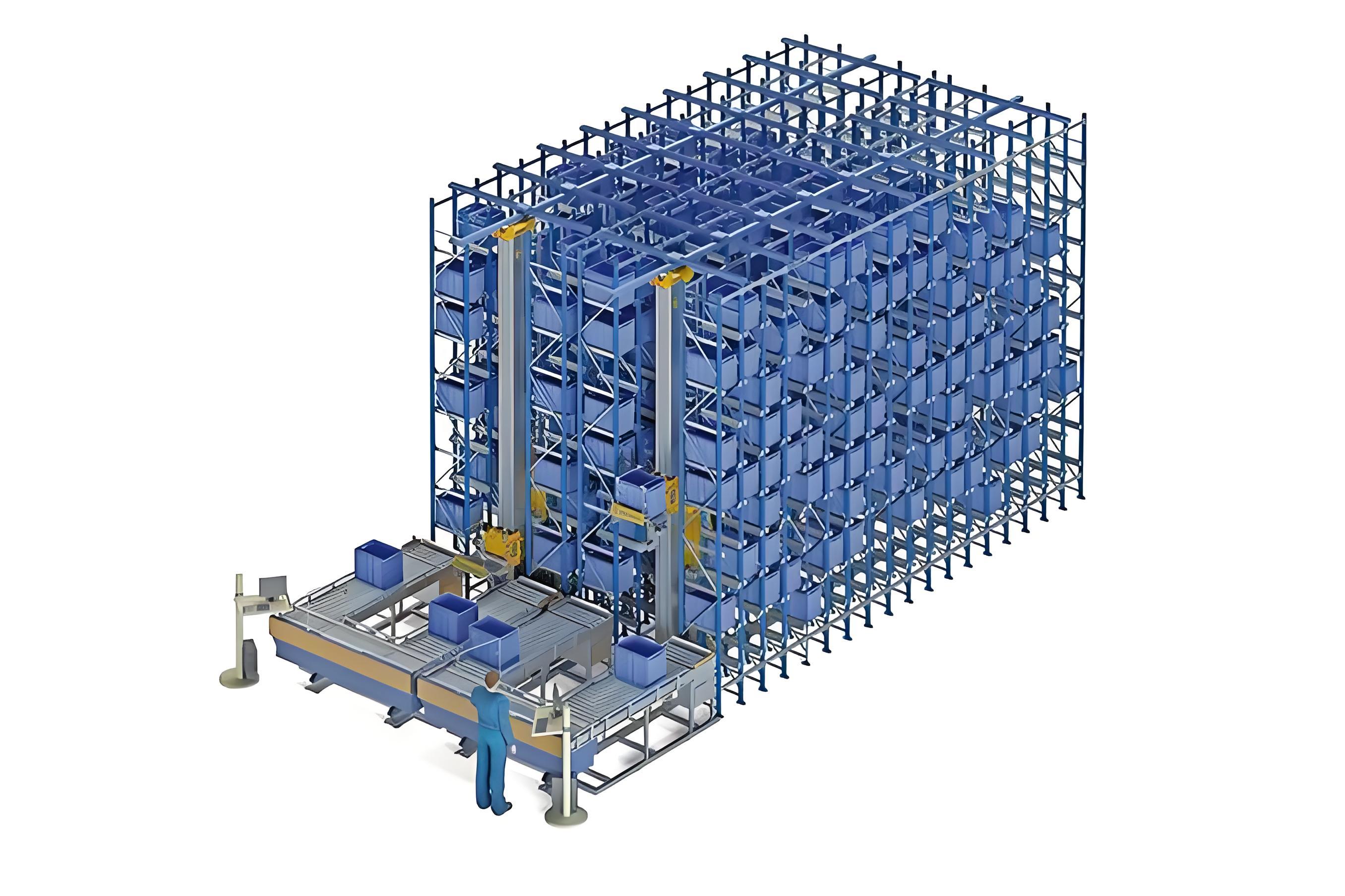 效果图自动化仓库立体化仓库自动化立体仓库货架立体仓库图片立体库房