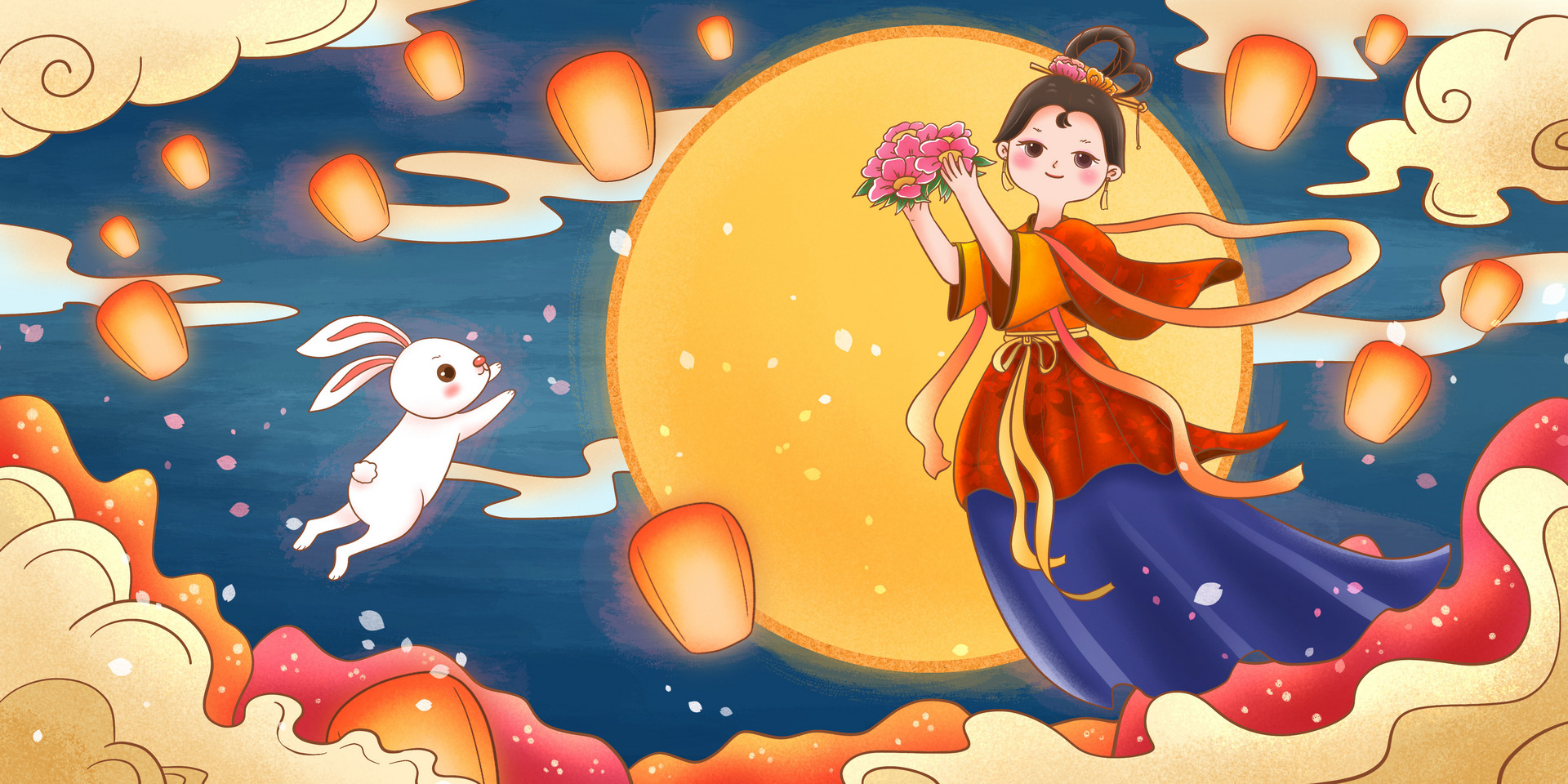 中秋节,嫦娥奔月