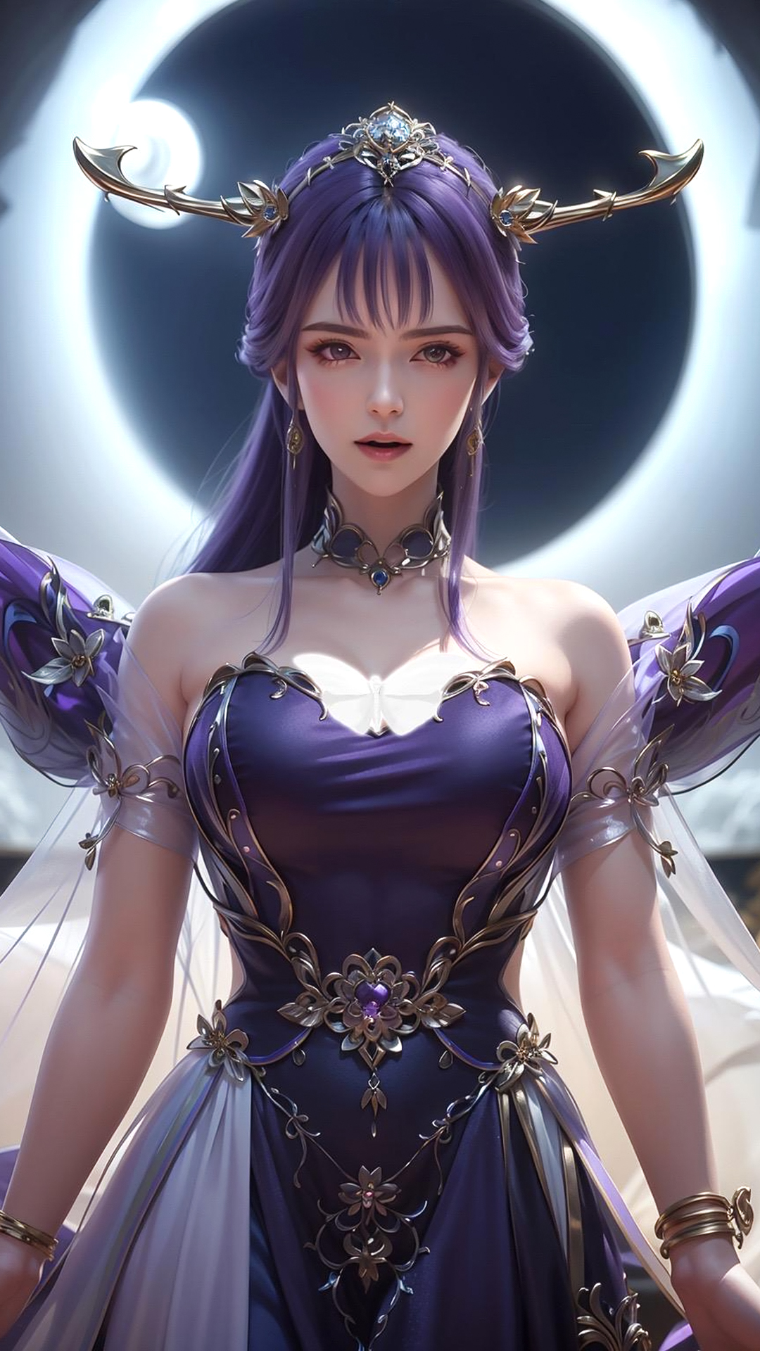 国漫女神ai手机壁纸:黑化云落与杀戮少女,喜欢哪个呢