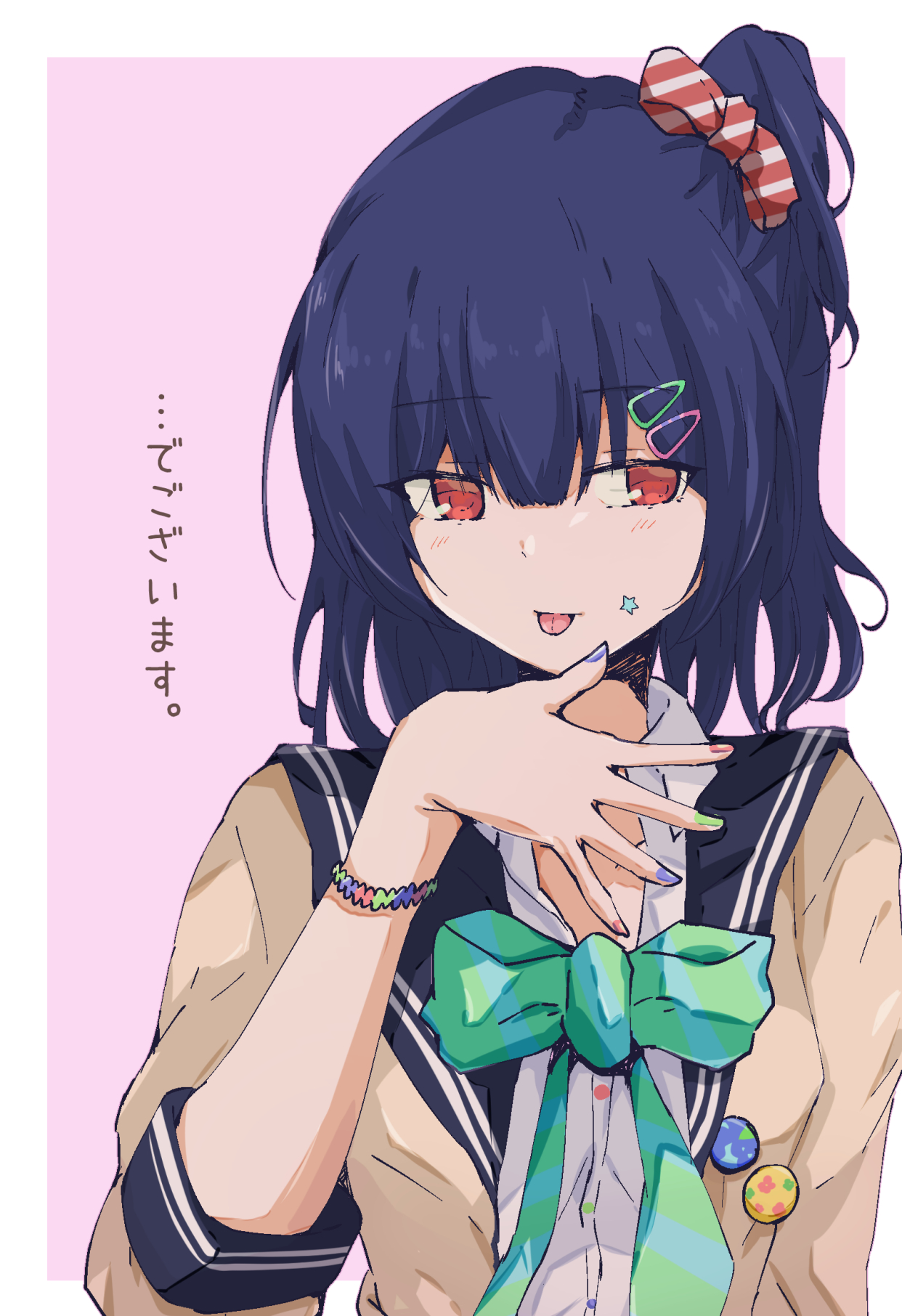 猫娘(杜野凛世)这个小可爱的插画壁纸,画风也是很清新