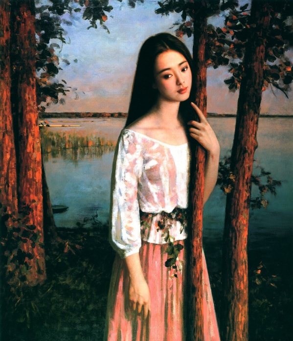 谢楚余少女油画欣赏