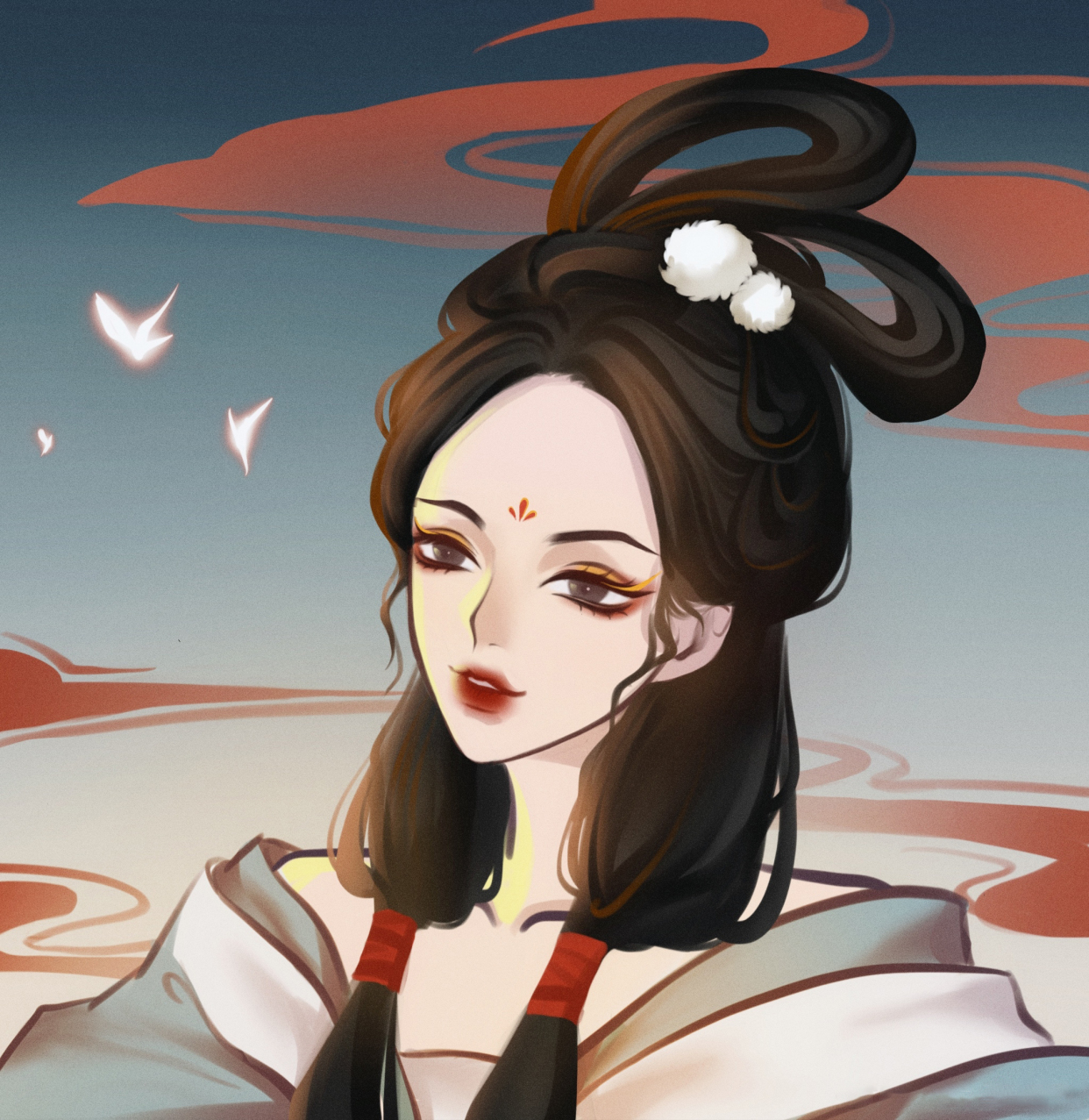 淘到一组超好看的手绘头像,白月光与朱砂痣