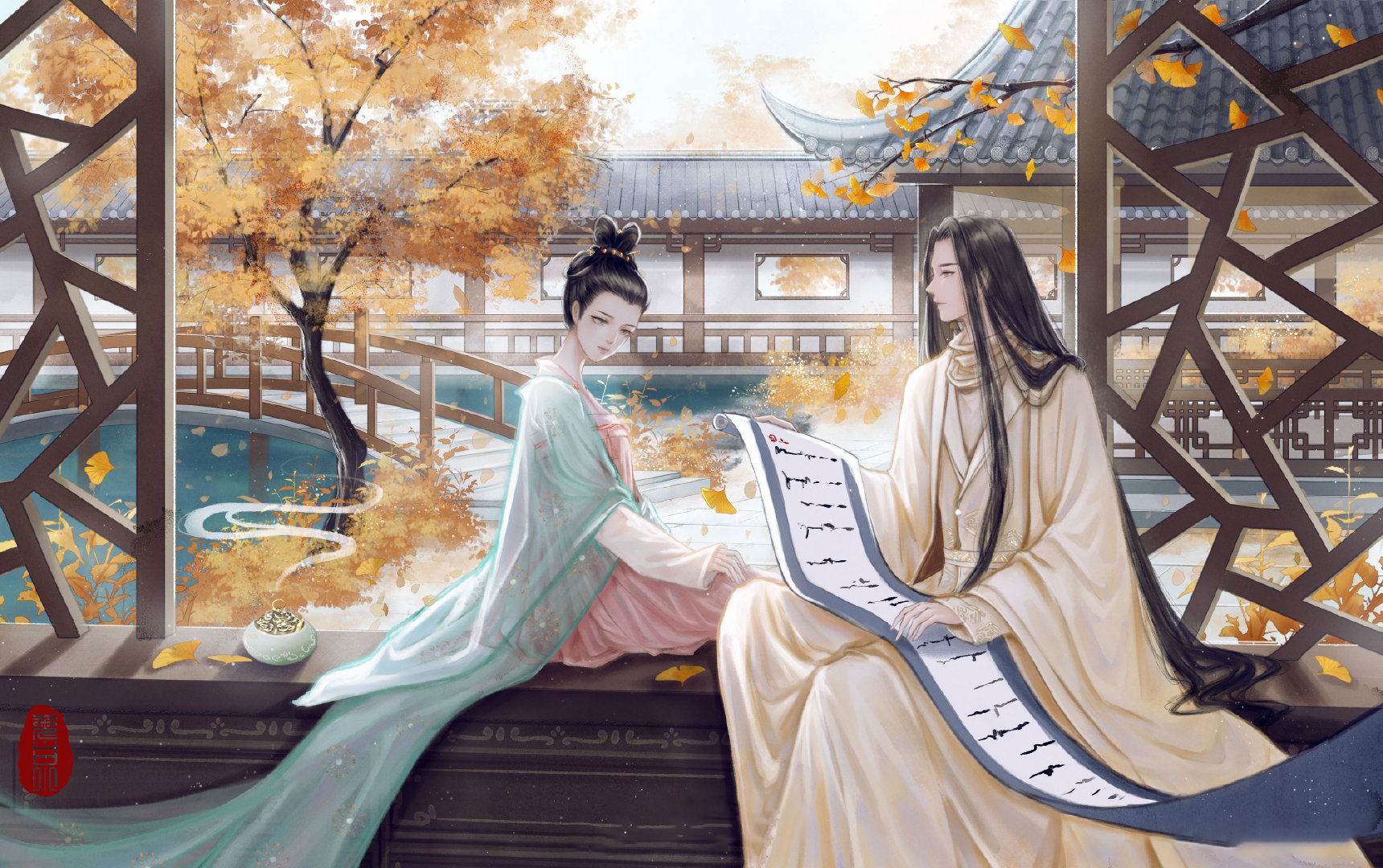 高清古风桌面壁纸,一人一骑,逍遥天地