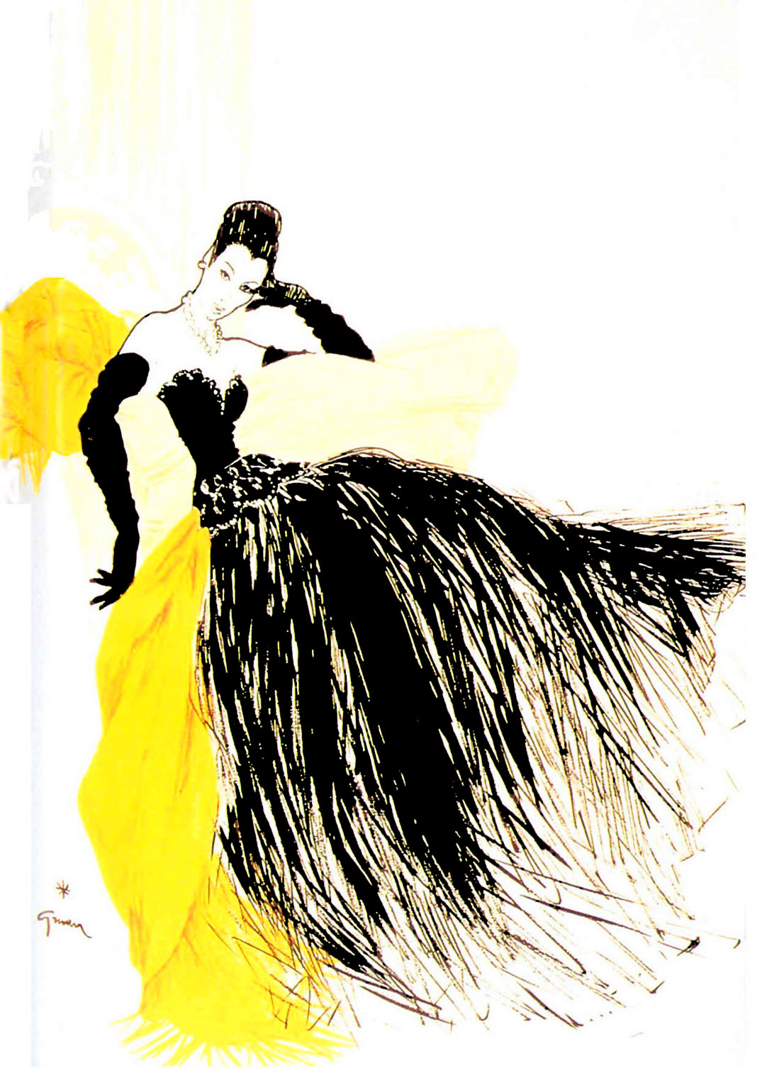 高级时装插画家 rene gruau作品