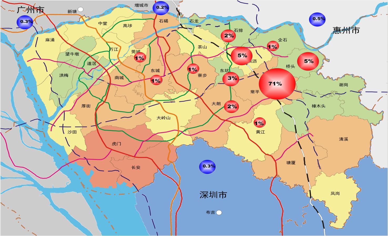 东莞城市规划图高清图片