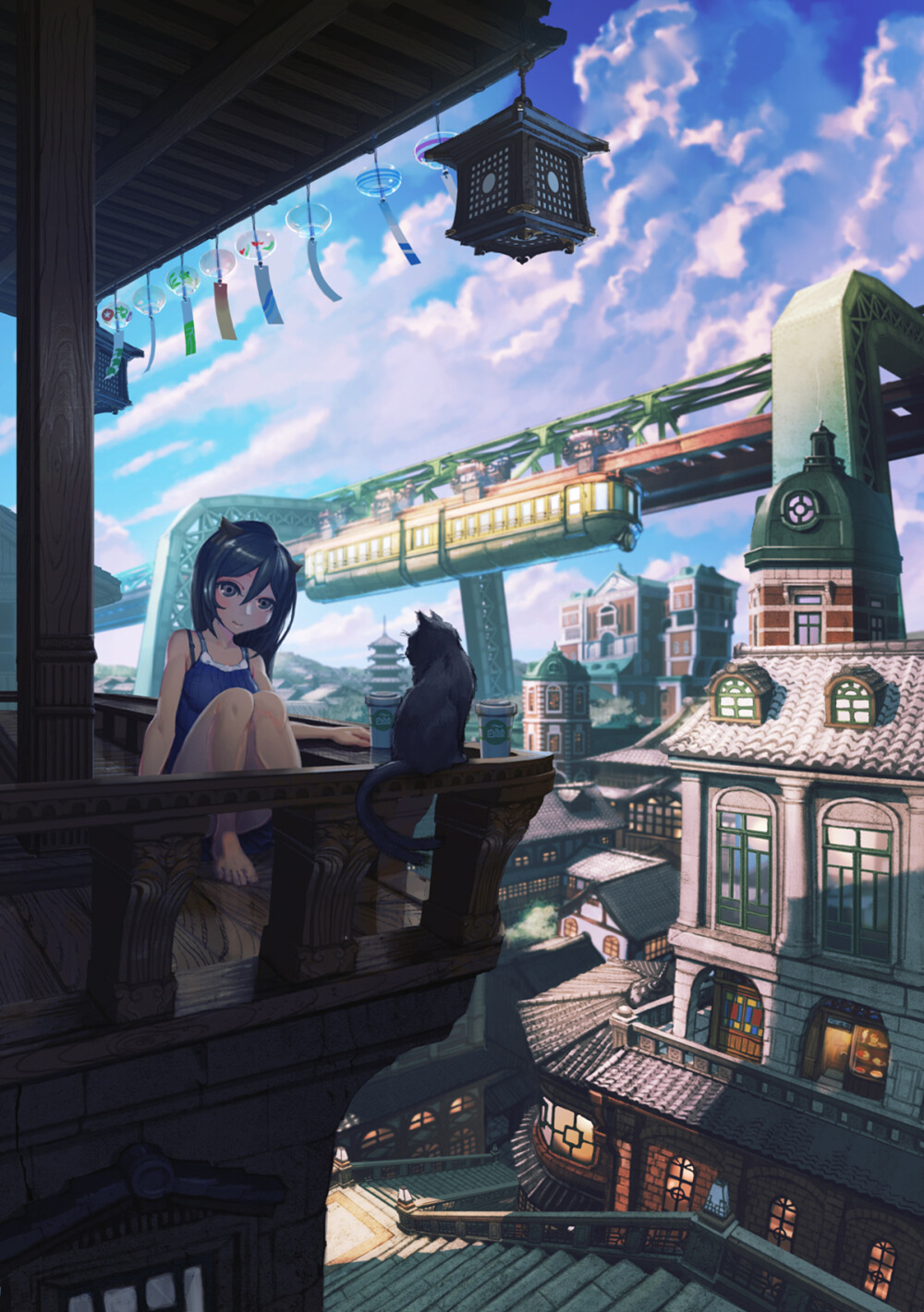 日式小清新二次元风格精美插画图集!为喧闹的现境中带来一丝恬静