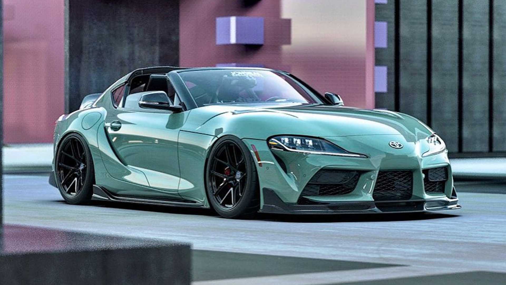 外媒绘制的丰田gr supra sport敞篷版渲染图