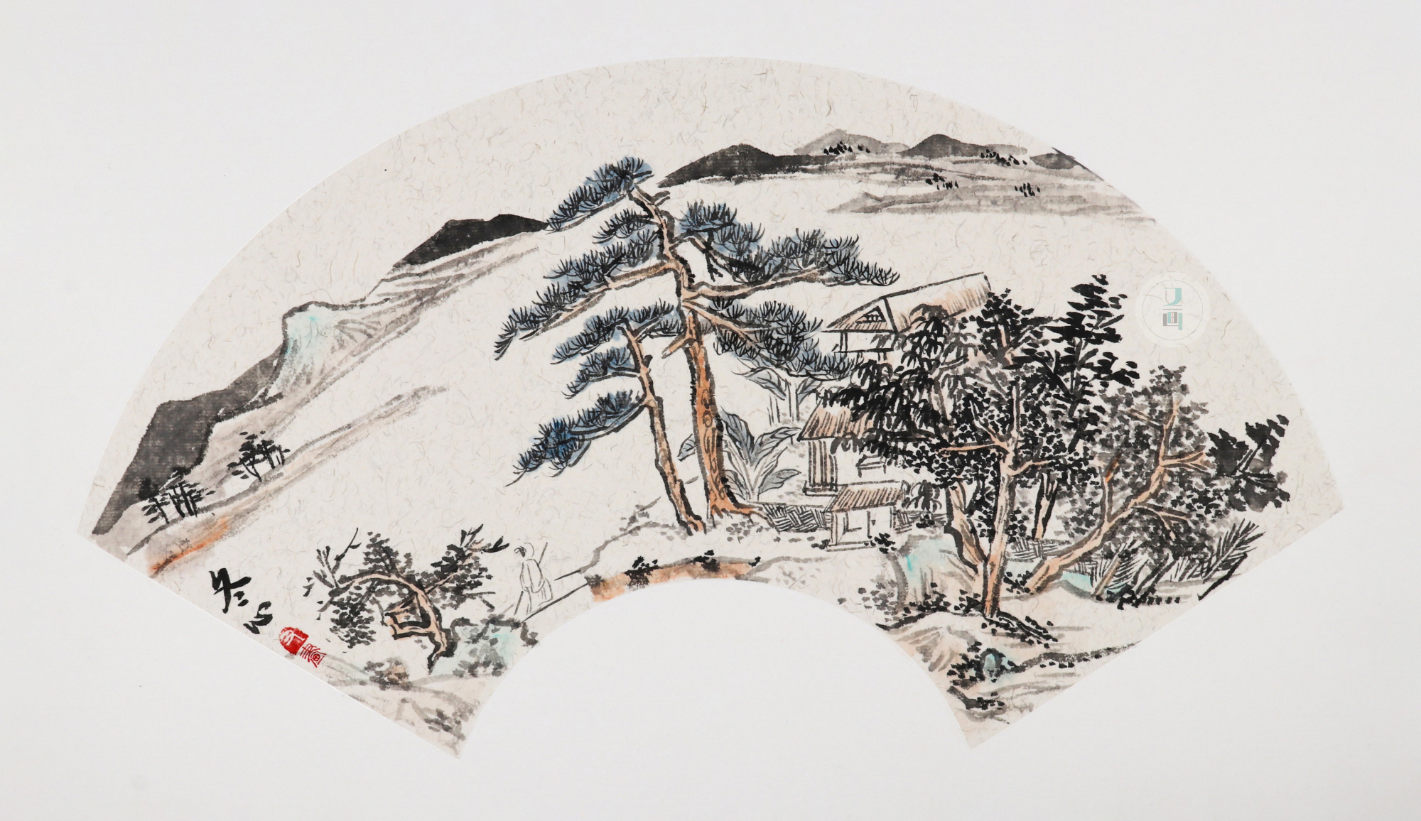国画欣赏 山水风景国画竖幅扇面作品合集