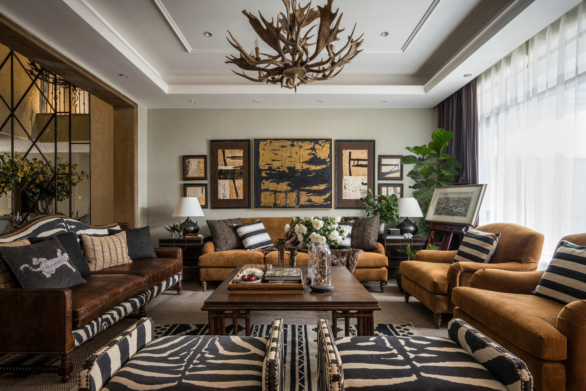 绿港装饰 优雅神秘 美式古典风格别墅大宅装修