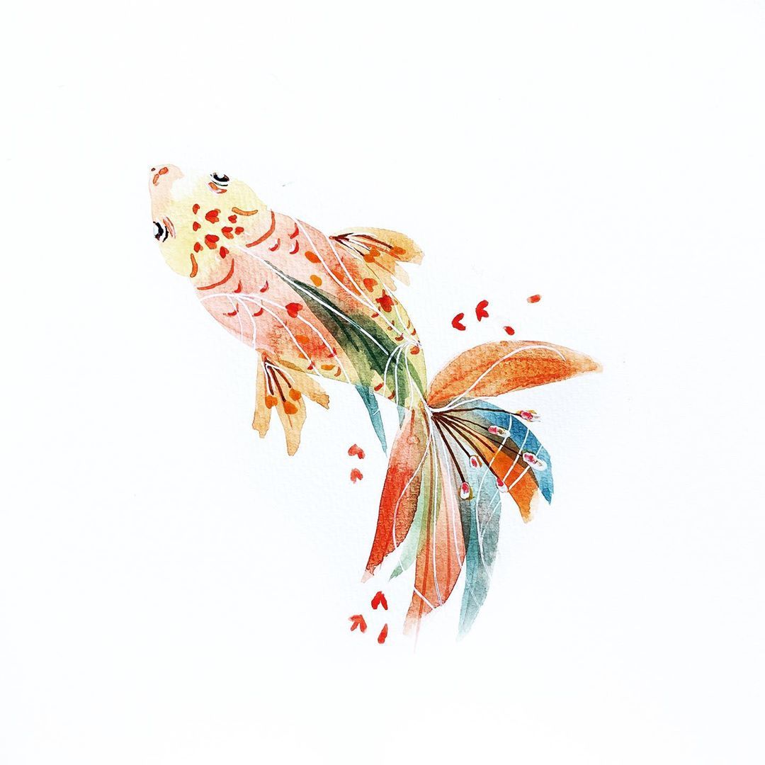 一组超美的创意鲸鱼水彩插画分享!