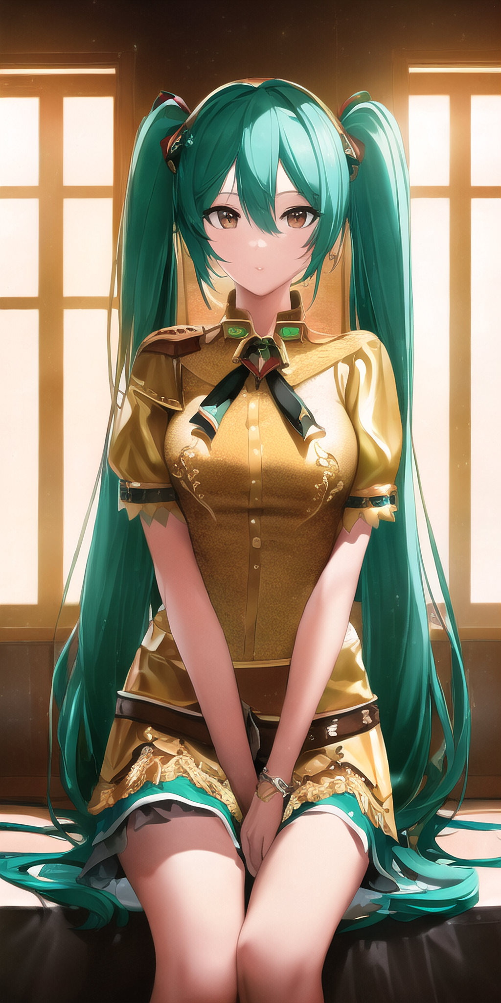 初音未来,汉服,金色