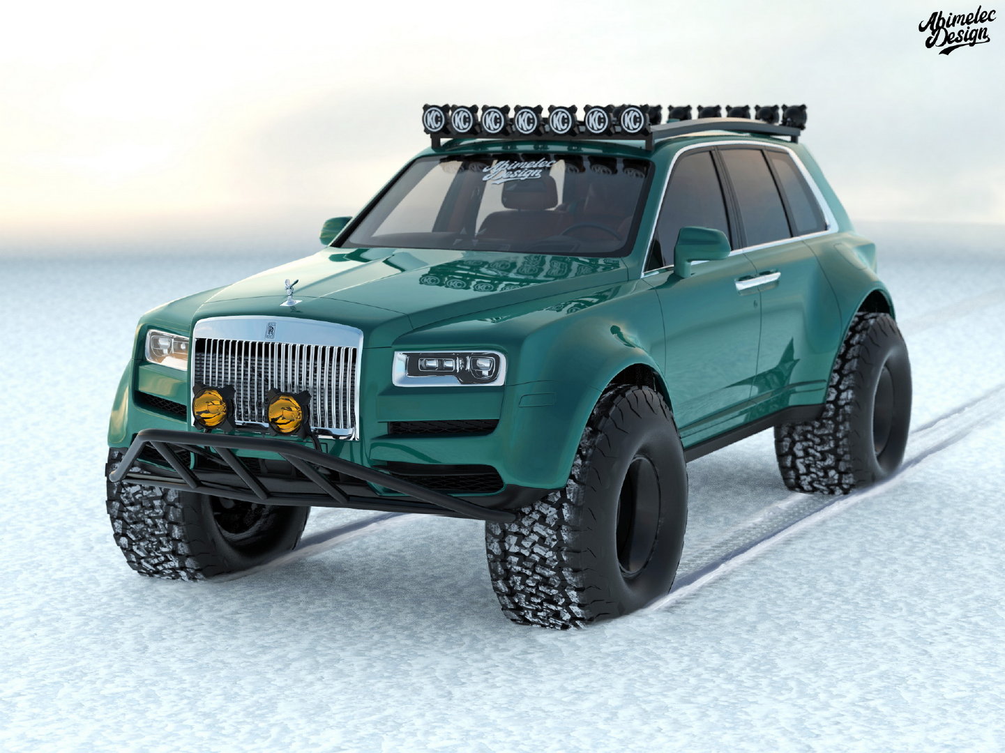 劳斯莱斯库里南北极探险车渲染图